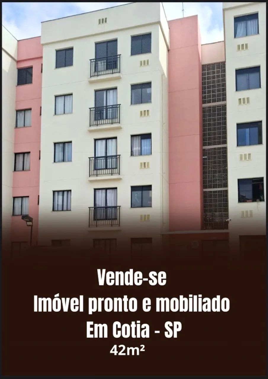 Apartamento pronto e mobiliado à venda em Cotia - 42m²