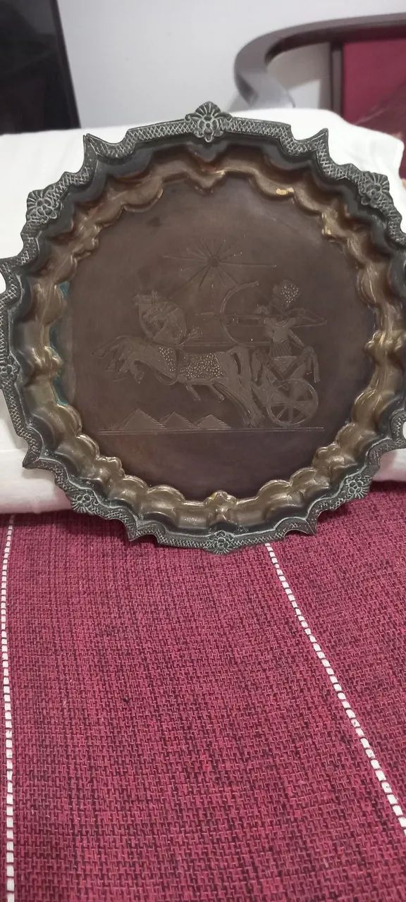 Prato Decorativo Egípcio Antigo - Foto 3
