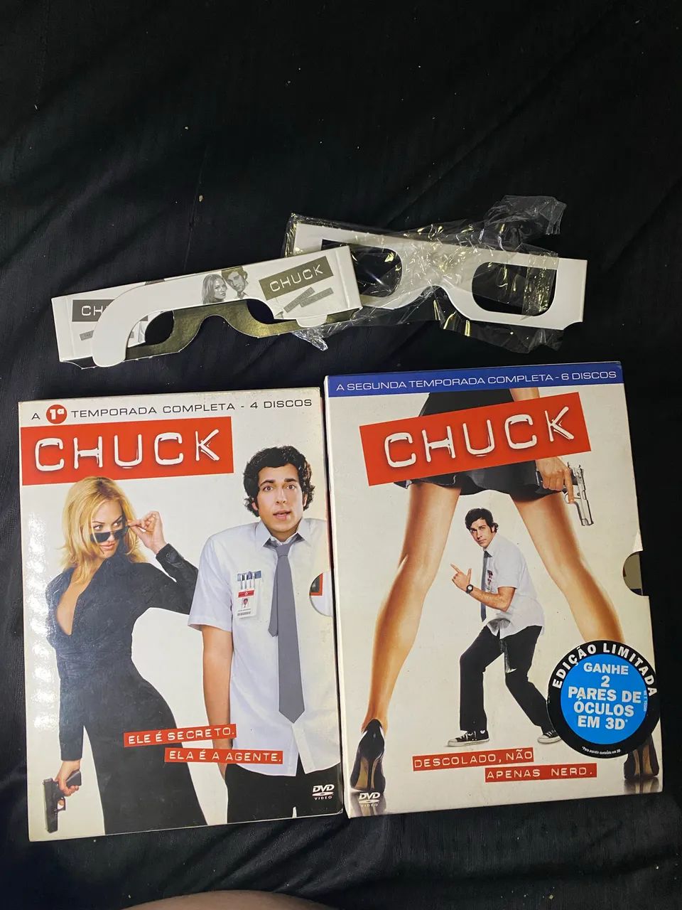 DVD Chuck primeira e segunda temporada (Ed especial com dois óculos 3D) - Foto 4