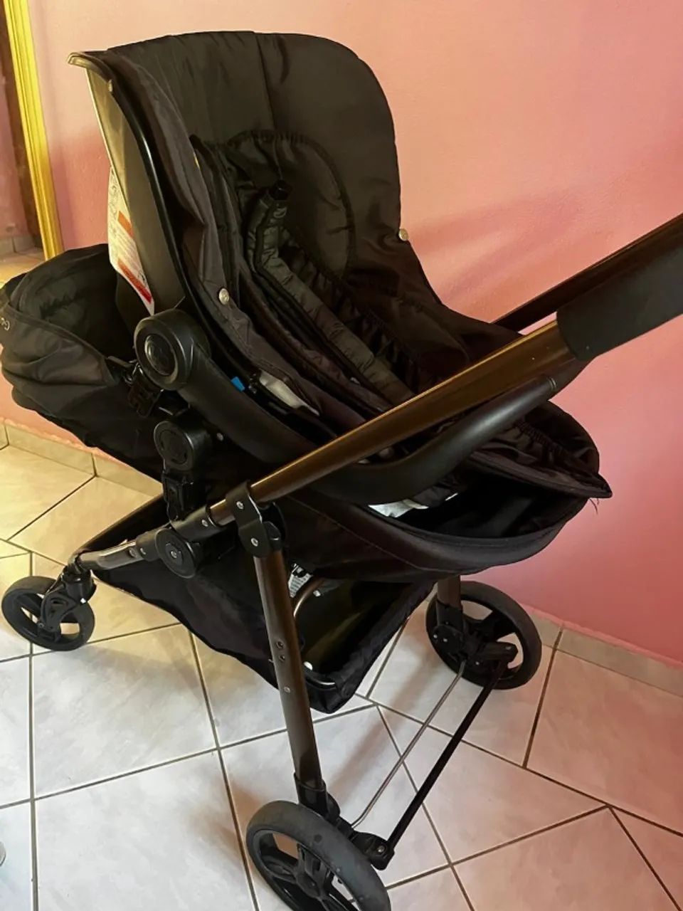 Carrinho moisés com bebê conforto - Galzerano - Foto 3