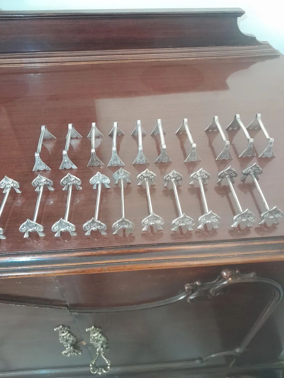 Conjunto de 20 descanso de talher prata 90 envio para todo o brasil - Foto 2