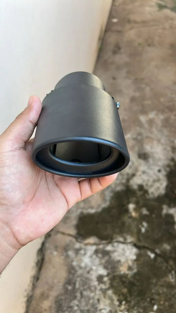 Ponteira Escapamento Automotivo Esportiva Universal Preta