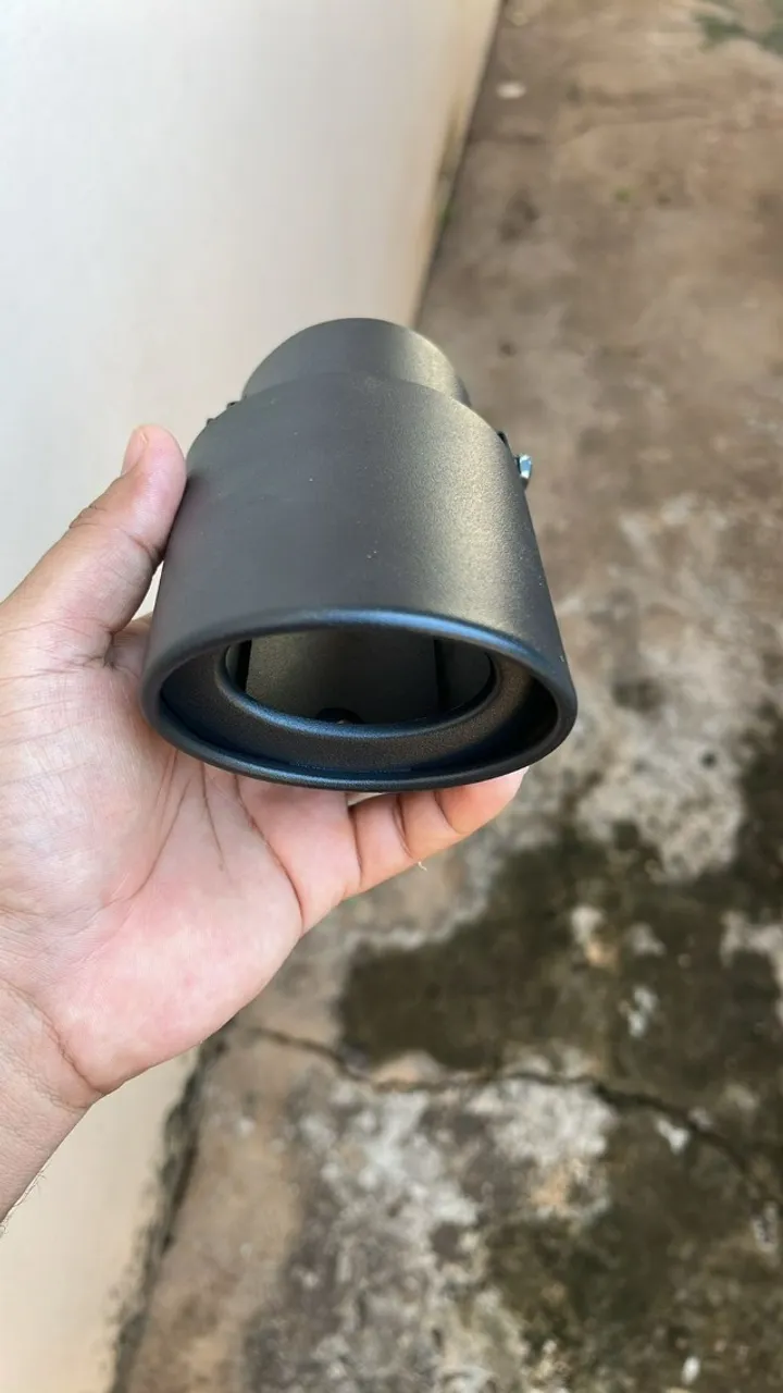 Ponteira Escapamento Automotivo Esportiva Universal Preta