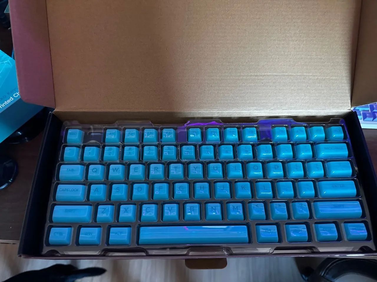 Akko ASA Profile (Clear) - PC Keycap Set Azul Tiffany - Foto 3