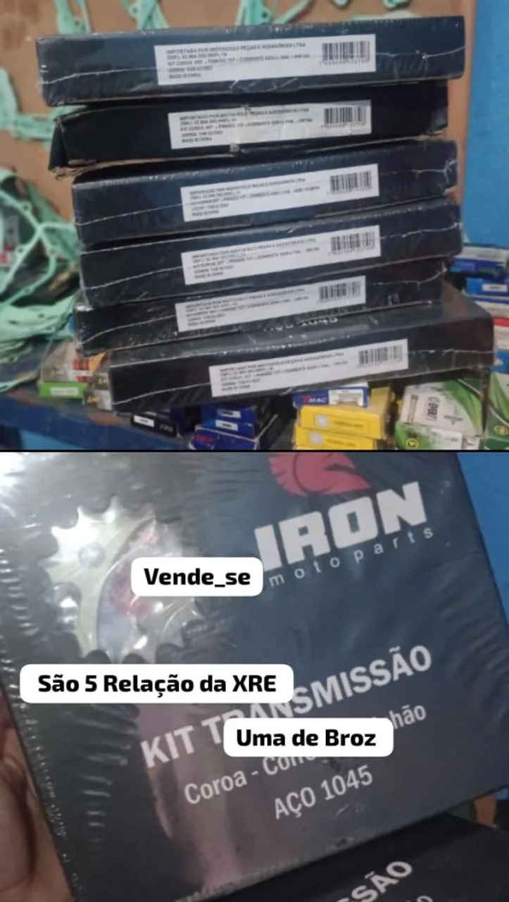 Kit de Transmissão XRE e Broz - Aço 1045