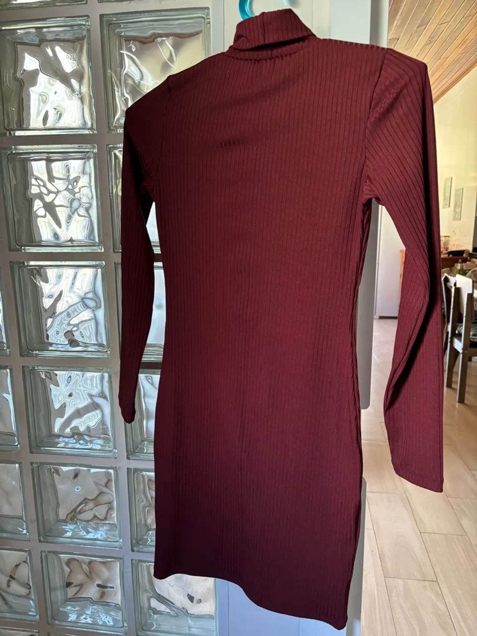 Vestido Manga Longa Gola Alta - Foto 2
