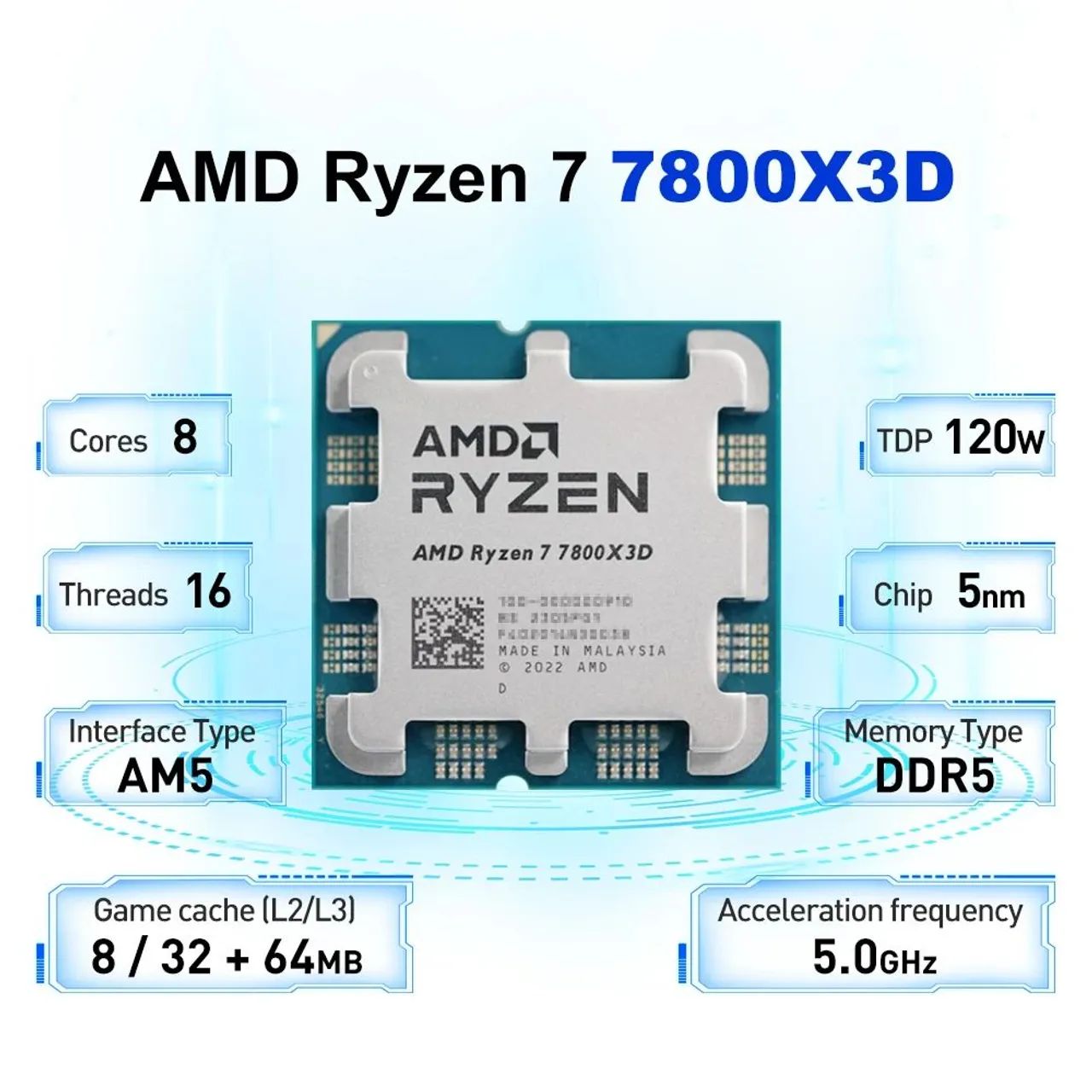 Processador Ryzen 7800X3D - Novo Zero - Processadores - Macaxeira