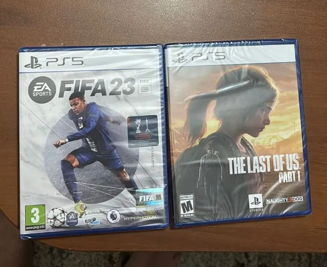 Jogos para Playstation 5, originais, novos, lacrados, FIFA 23 e The Last of US parte l.