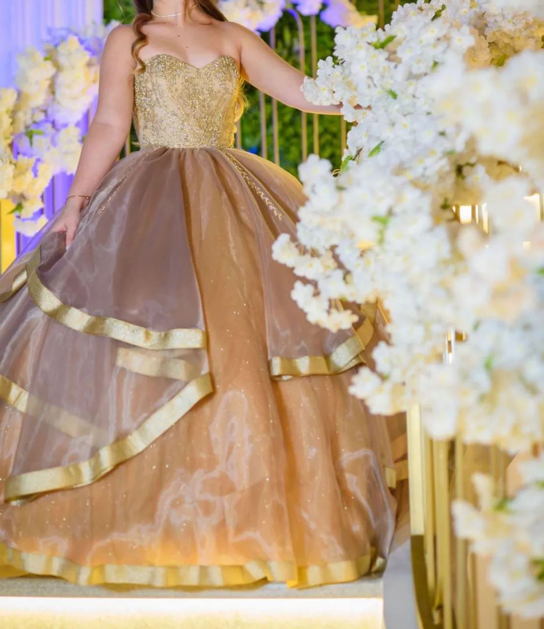 Vestido de Festa Dourado
