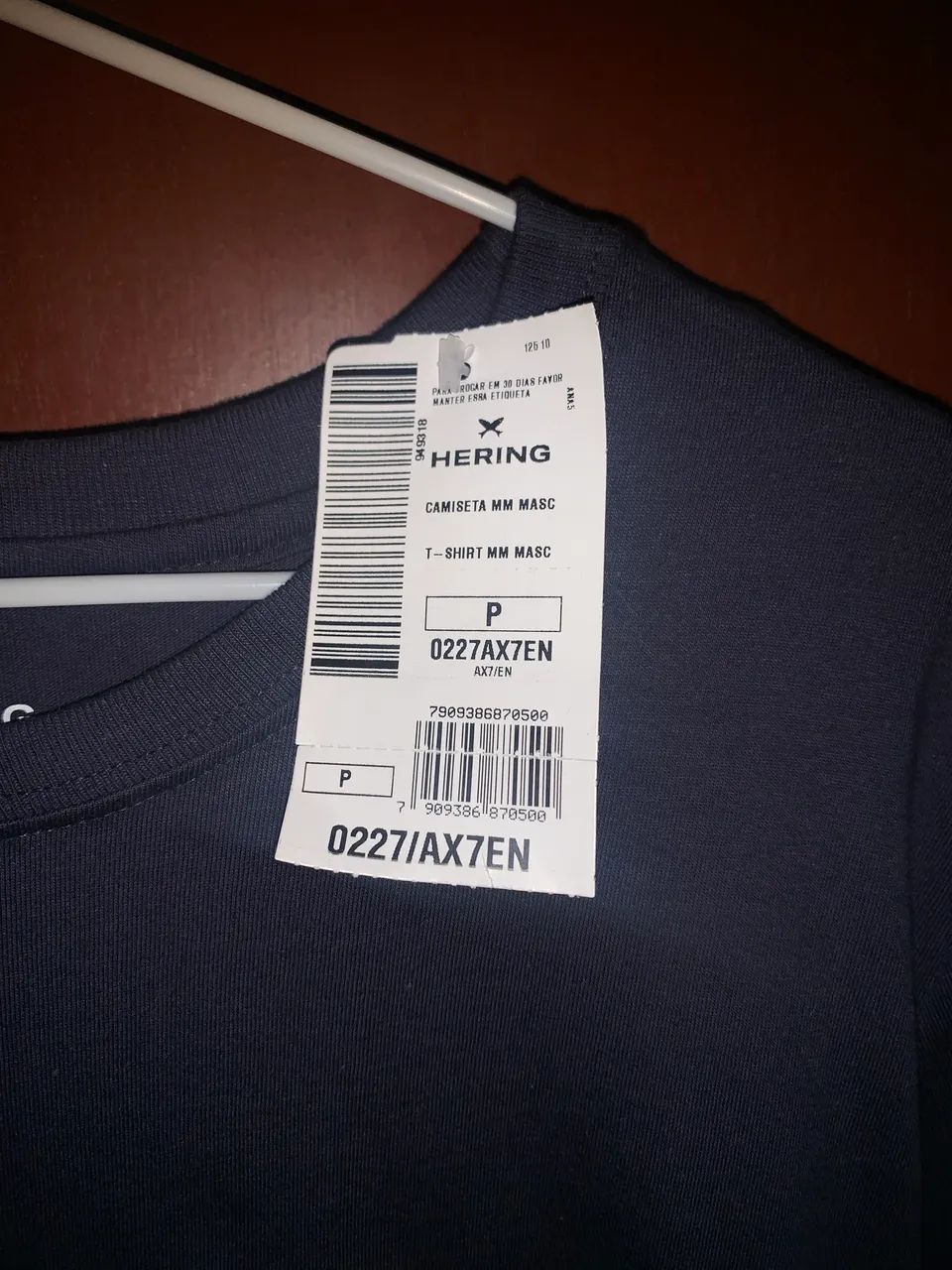 Camiseta Hering azul lisa P - Foto 3