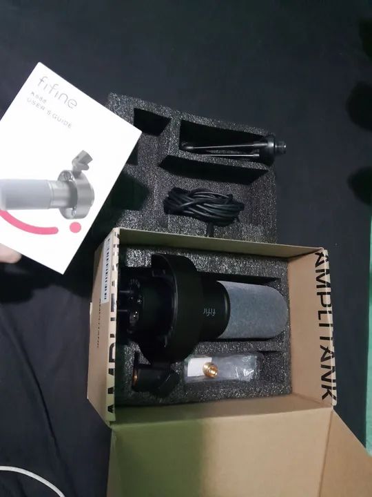 Microfone Fifine Gamer USB Semi-Novo na caixa - Foto 3