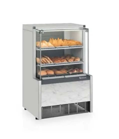 A. Vitrine quente branca Gelopar 75cm 