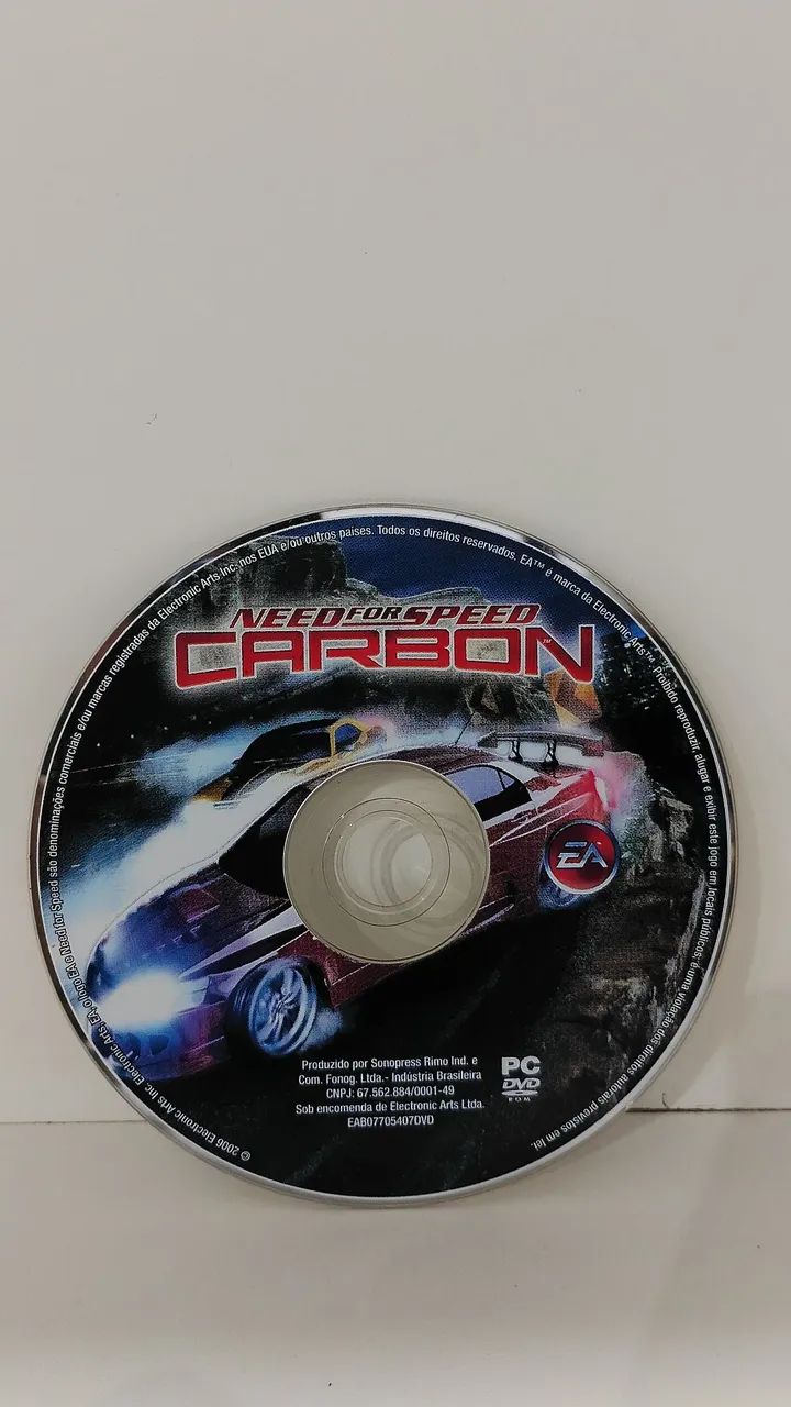 Need For Speed CARBON ORIGINAL PC DVD - RARO