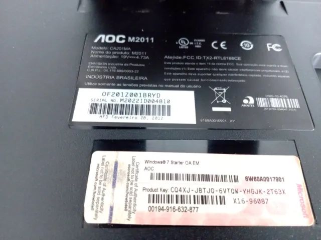 All in One AOC EVO (M2011)20" - SSD + Windows 10 + Caixa Original - Foto 4