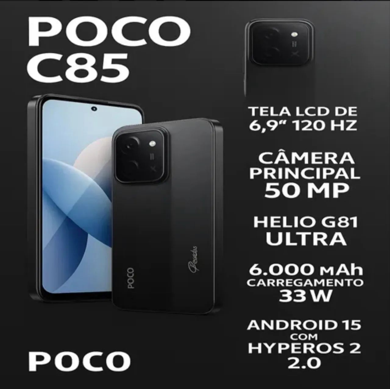POCO C85 ブラック 8GB RAM 256GB ROM