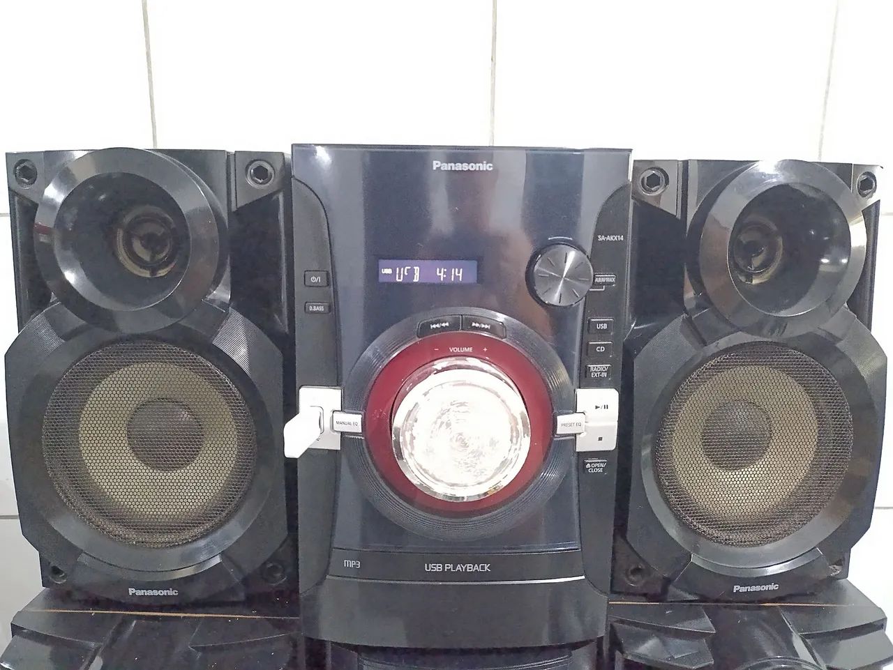 Som Panasonic SA-AKX14 pen drive cd e FM 900 watts - Foto 4