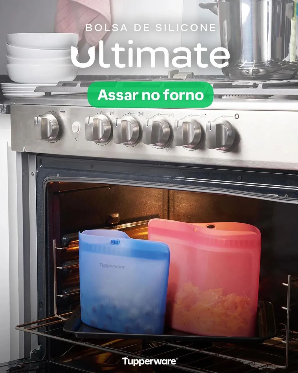 Kit 04 Bolsas de Silicone Multiuso Ultimate Tupperware - Foto 5