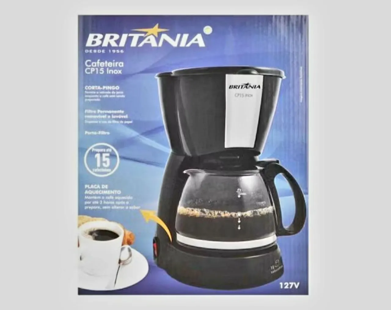Cafeteira Elétrica Britânia CP15 Inox - 127V