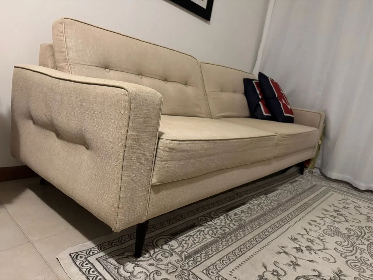 Sofá bege:  Linho - Foto 5