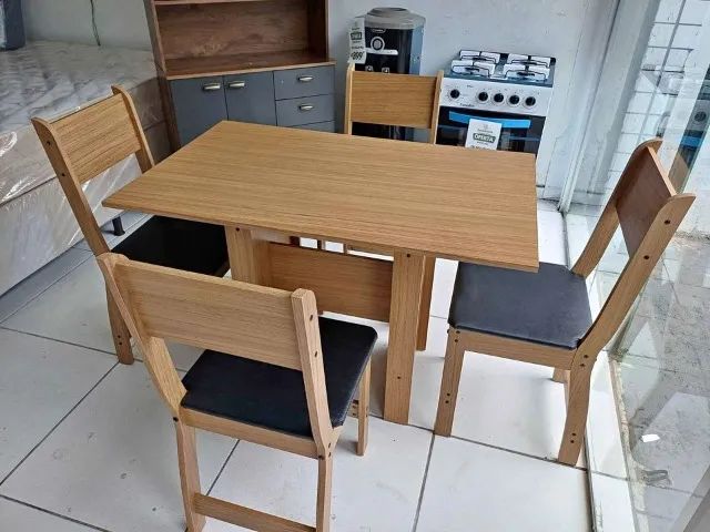 mesa de 4 lugares com entrega gratis - Foto 2