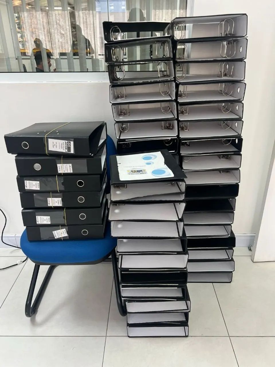 Lote de pastas de arquivo - 100 unidades