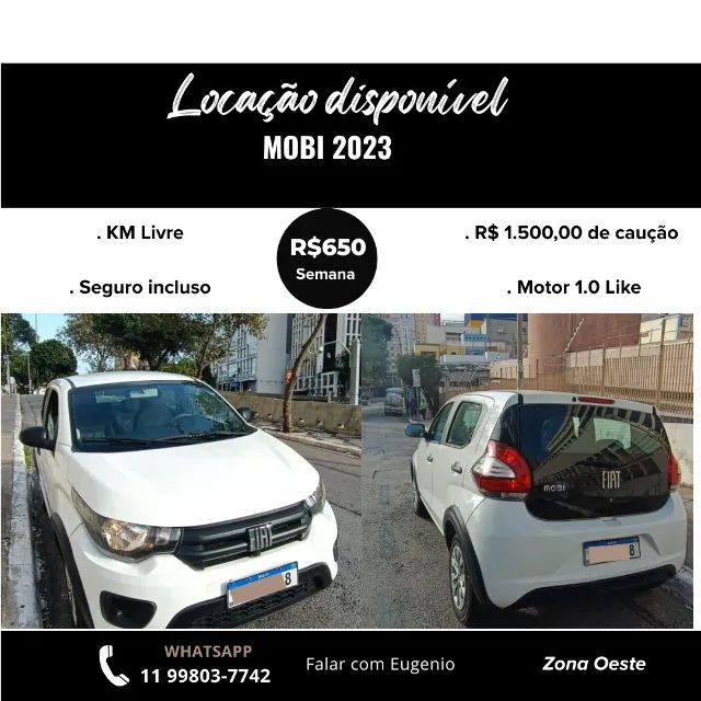 Alugo carro para motorista de aplicativo Uber, 99, Indrive