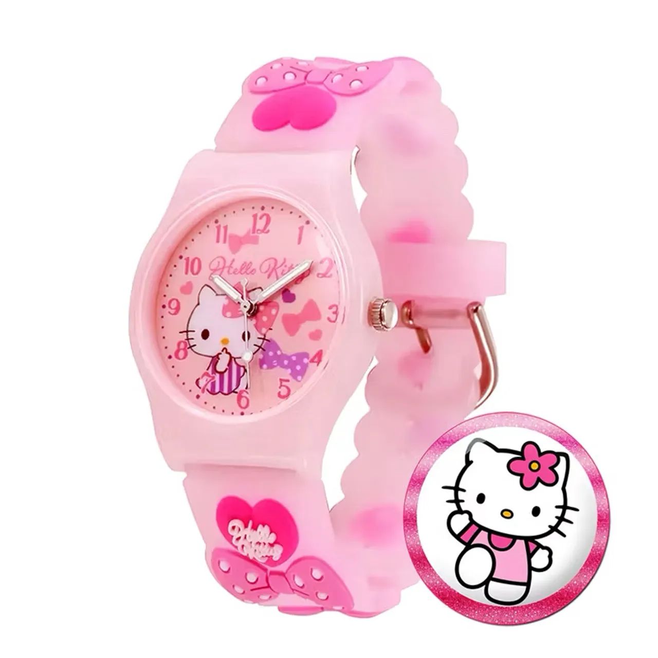 Relógio Hello Kitty rosa - Foto 2