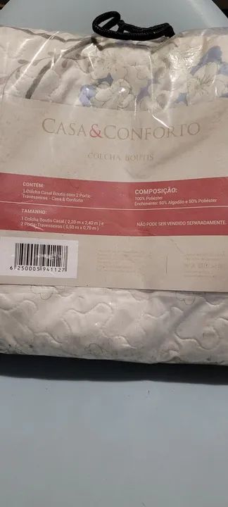 NOVO Cobre leito casal com 2 porta travesseiro