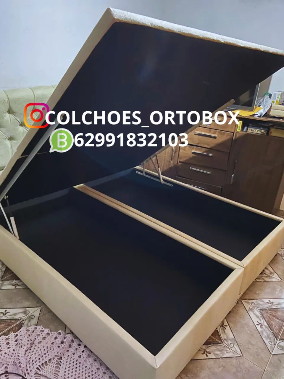 Box Baú Queen size estrutura reforçada - Foto 4