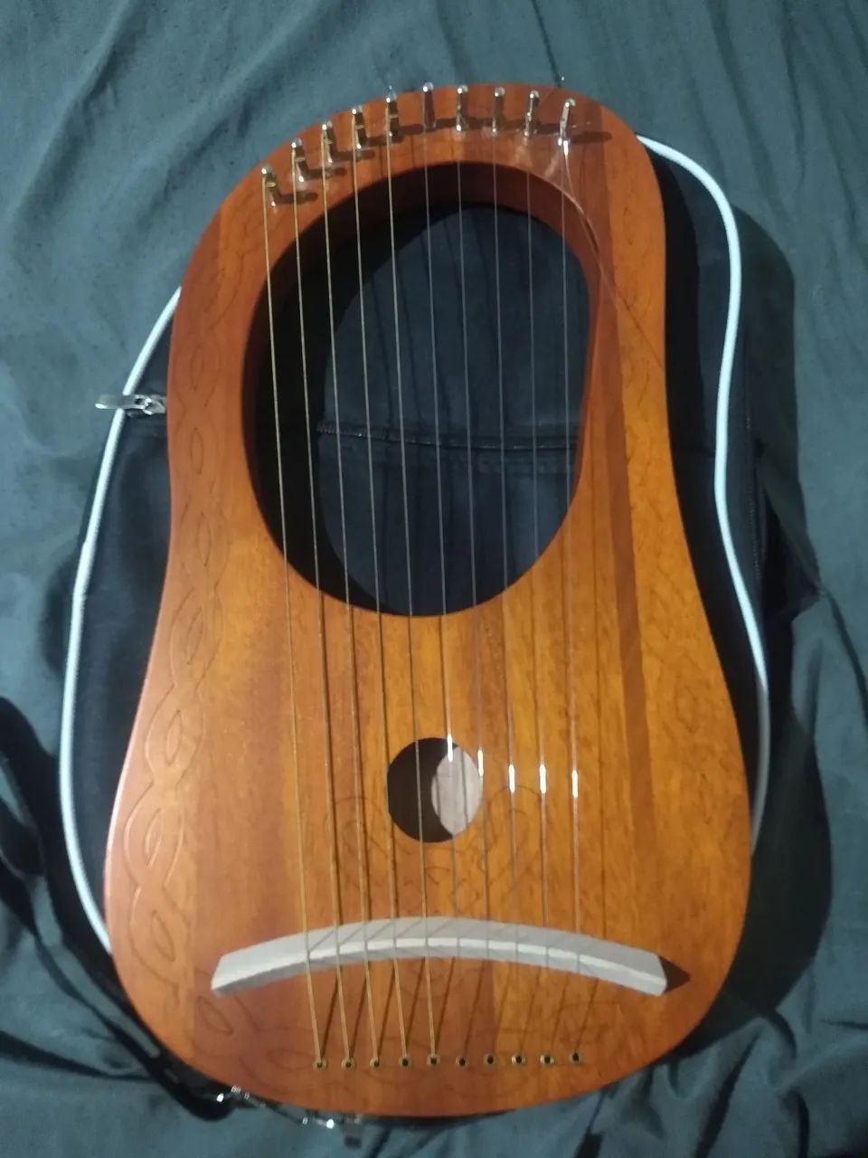 Harpa lira de 10 cordas + bolsa + entrega 