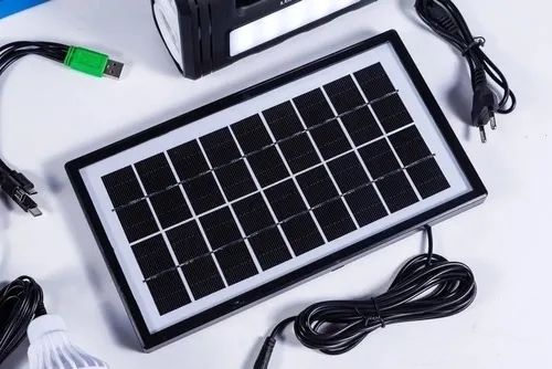 Placa Solar Com 3 Lâmpadas Led Lanterna Carrega Celular Som - Foto 5