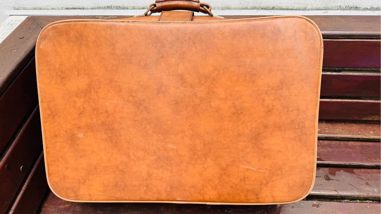 Maleta Vintage de Couro - Foto 3