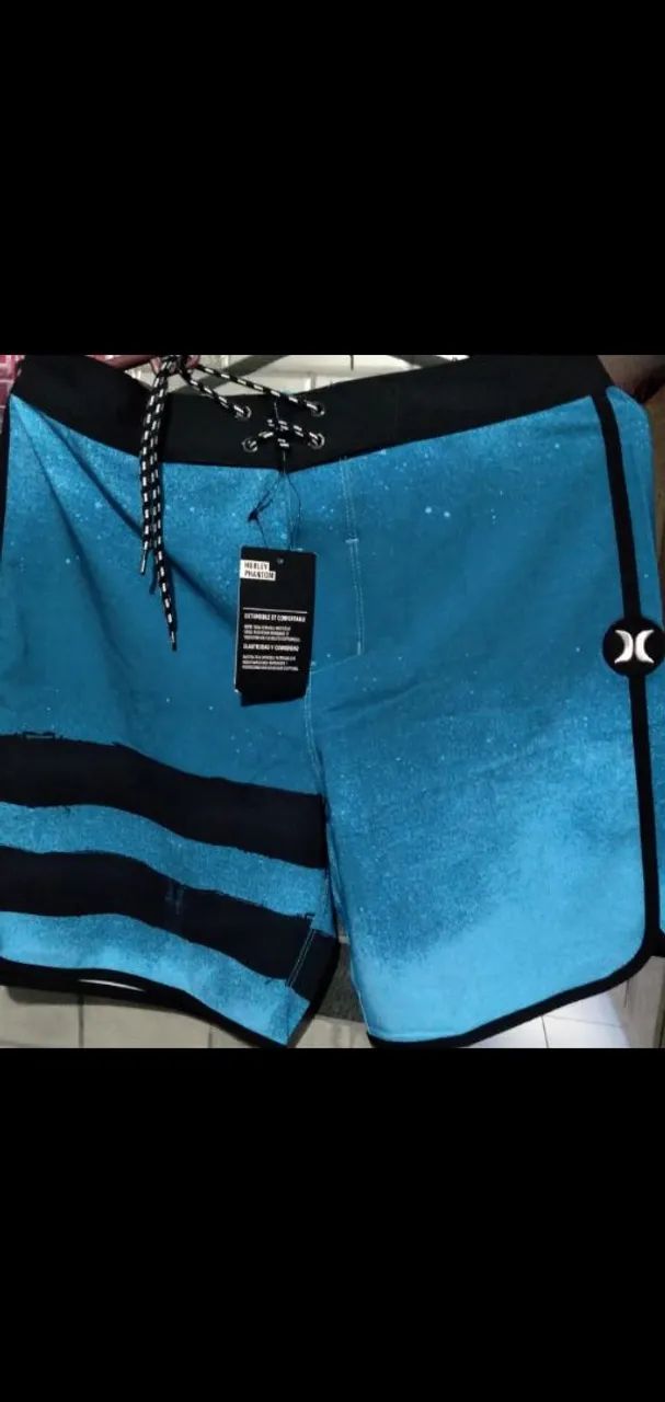 Shorts Hurley Phantom Azul - Novo