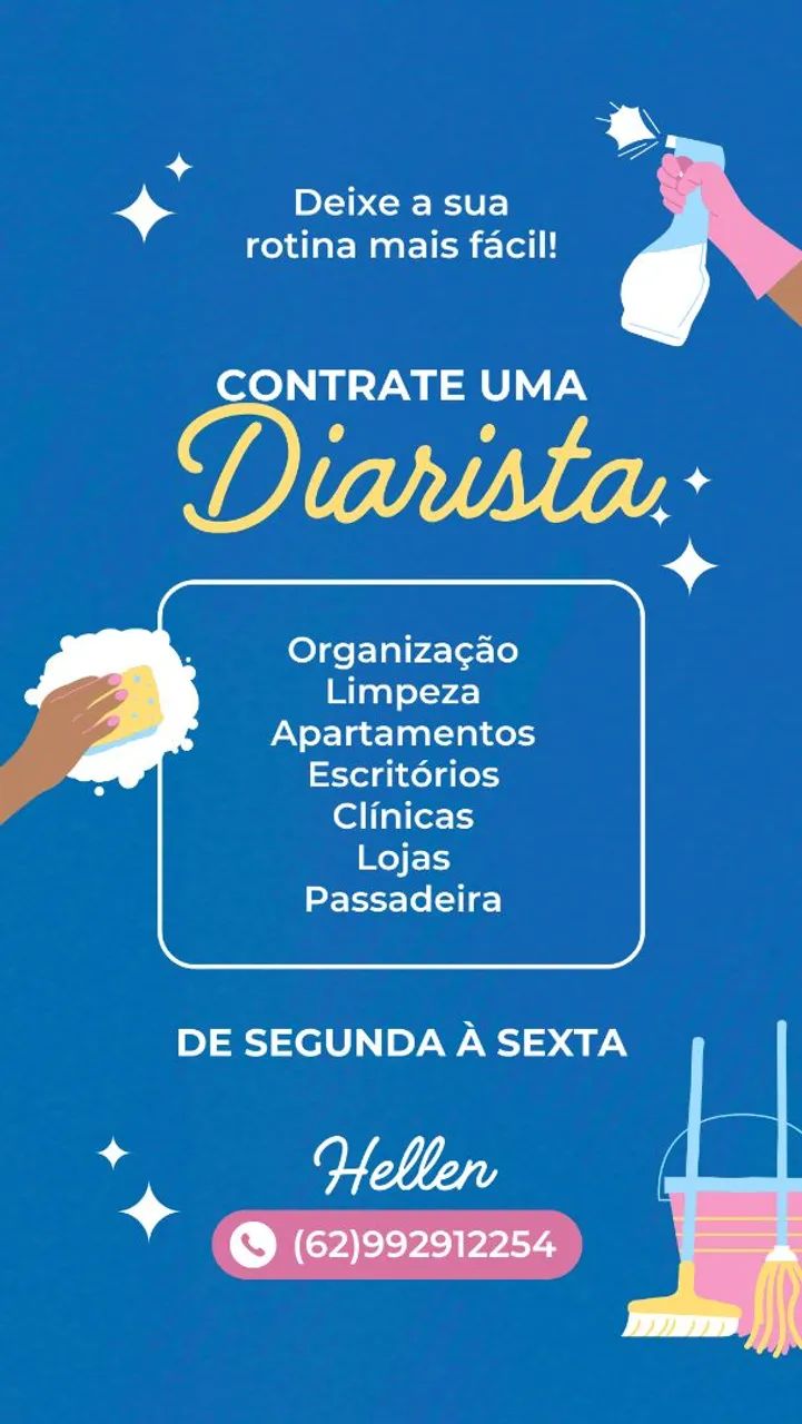 Diarista - Limpeza, organização e muito mais!