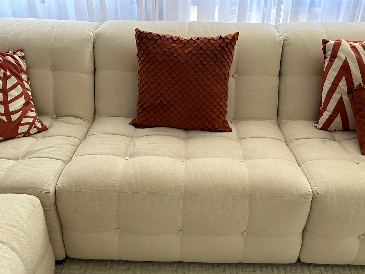 Sofá modular de 6 lugares, offwhite, captone  - Foto 5