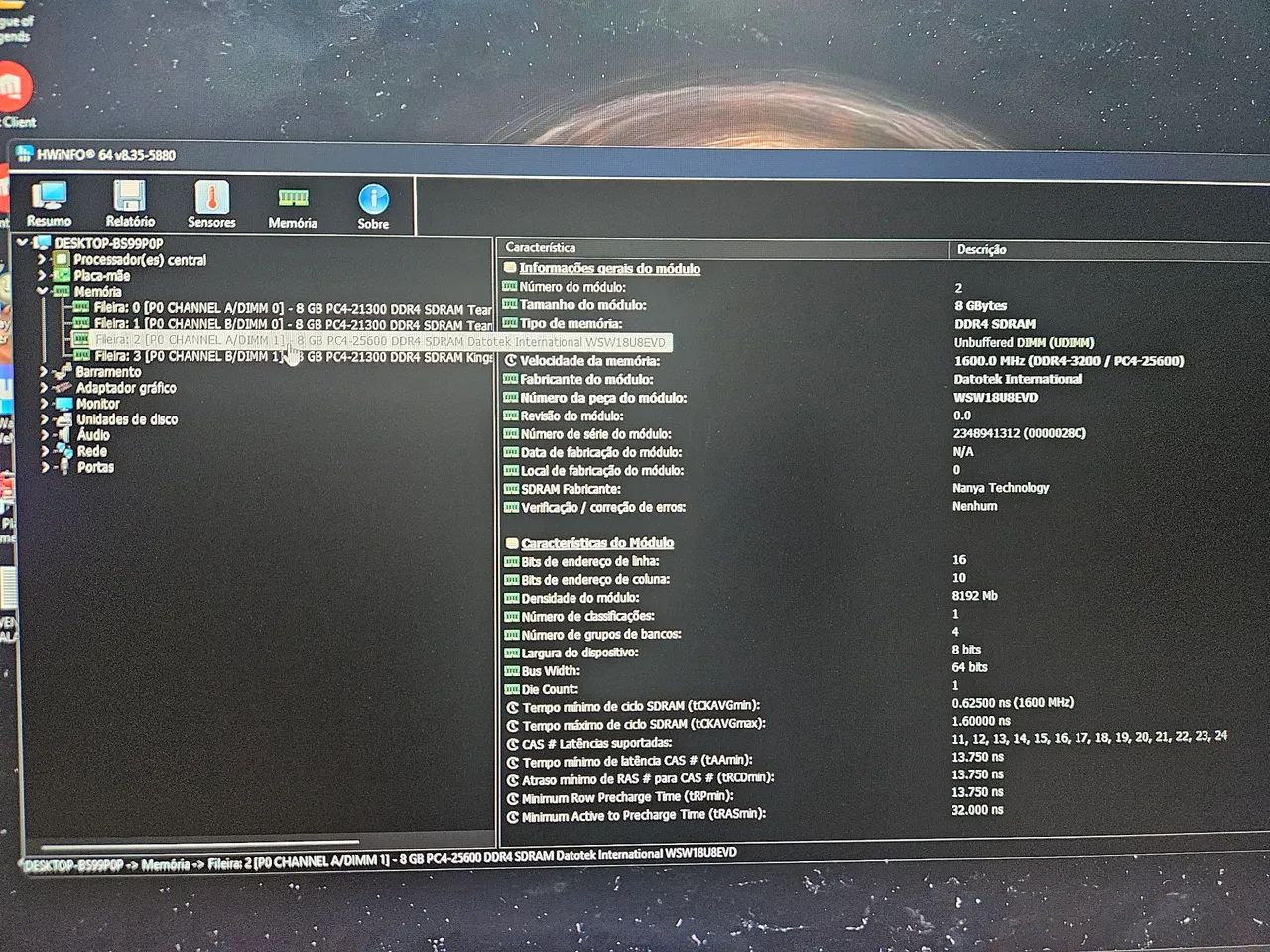 Memórias ram ddr4 16gb (8gb x 2) - Foto 5