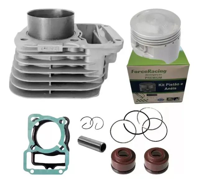 Cilindro Titan Fan Cg 125cc 2002 A 08 + Pistao E Aneis 0,75 