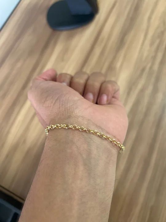 Pulseira nova elo português 18k - Foto 2