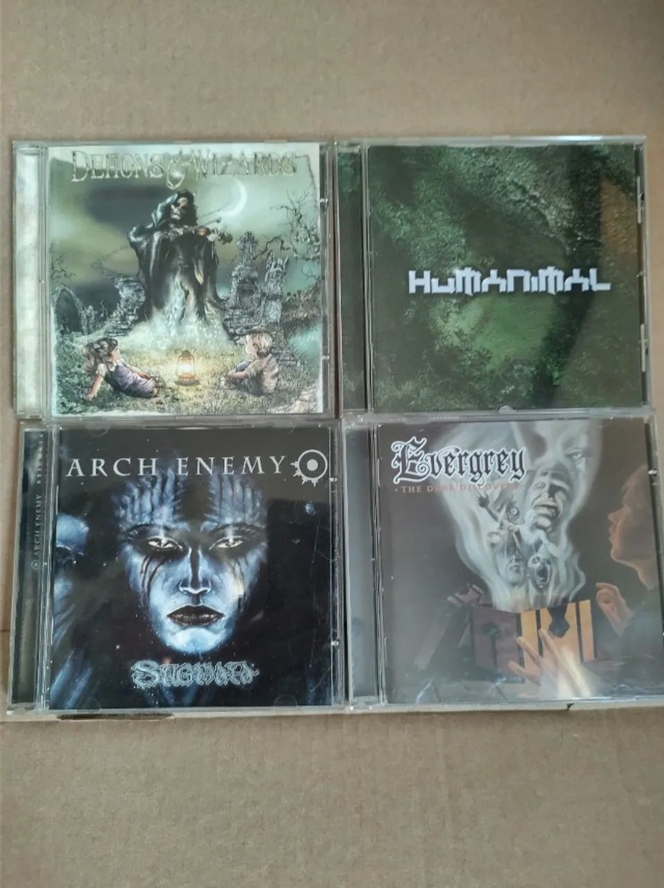 4 CDs DEMONS & WIZARDS, ARCH ENEMY, HUMANIMAL e EVERGREY