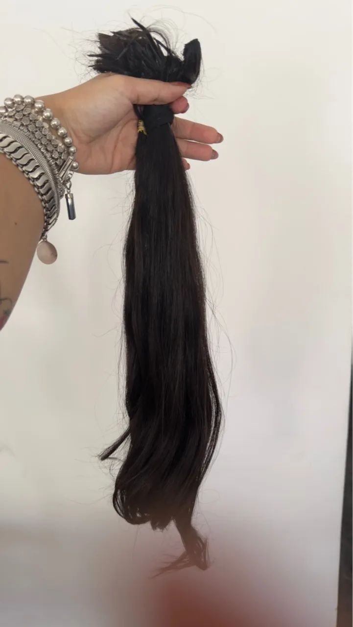 Cabelo brasileiro do sul - 50cm é 122 gramas  - Foto 3
