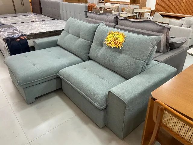 Sofá 2,50m Bouclé com Molas Ensacadas - Conforto e Sofisticação - Foto 2