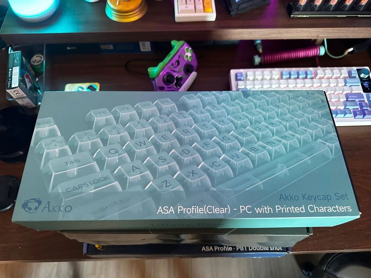 Akko ASA Profile (Clear) - PC Keycap Set Azul Tiffany