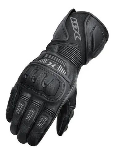 Luvas X11 Impact 2 Cano Longo Couro Preto - Tamanho M - Foto 3