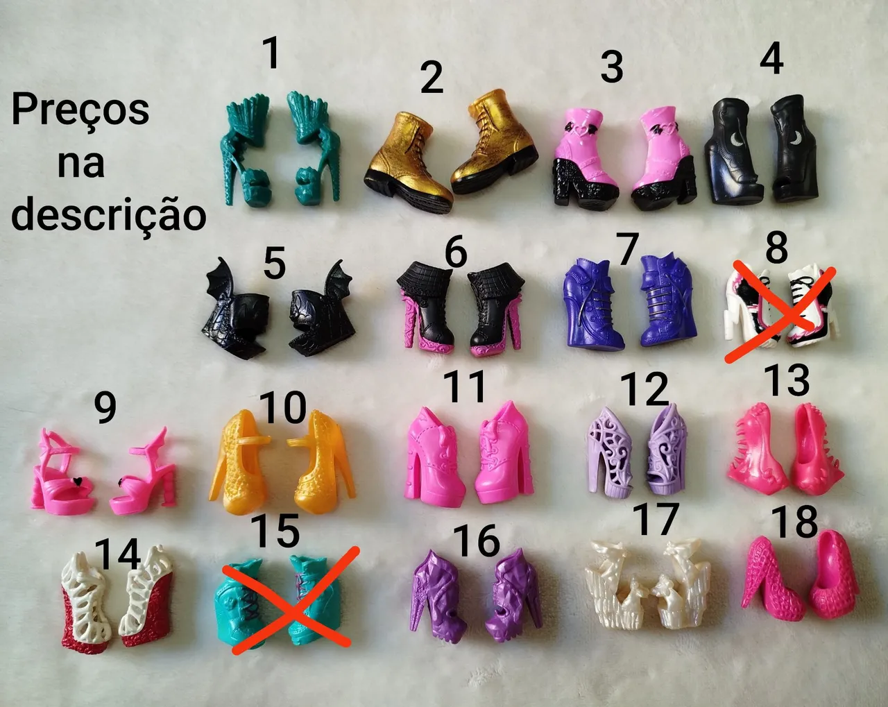 Sapatos, bolsas, cintos e chapéus para Monster High