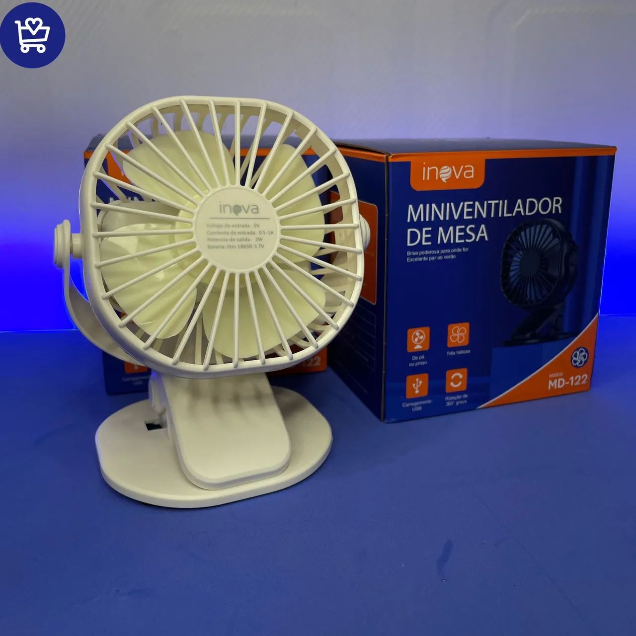 Mini Ventilador de Mesa - Inova MD-122 - Foto 4