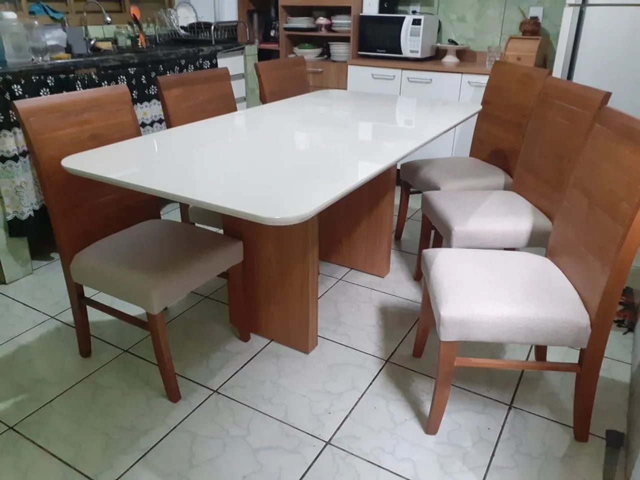 Mesa retangular de madeira  - Foto 3