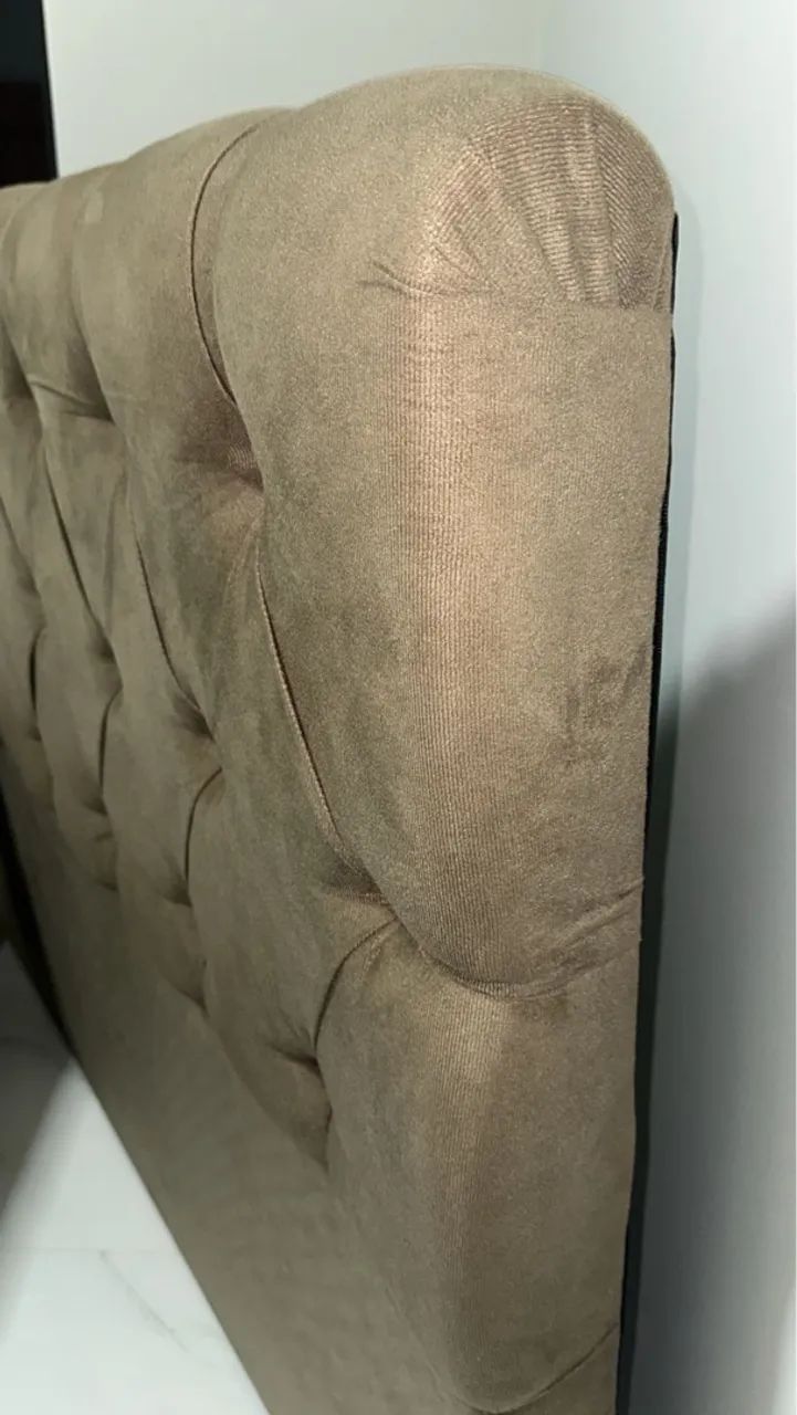 Cabeceira de Cama Estofada Castanho - Foto 2
