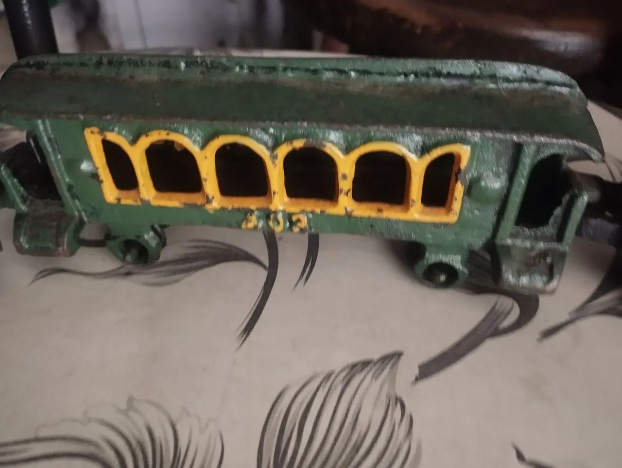 Trenzinho antigo Maria fumaça todo de ferro fundido. - Foto 3