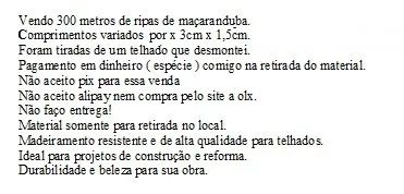 Vendo 300 Metros de Ripas de Maçaranduba - Foto 2