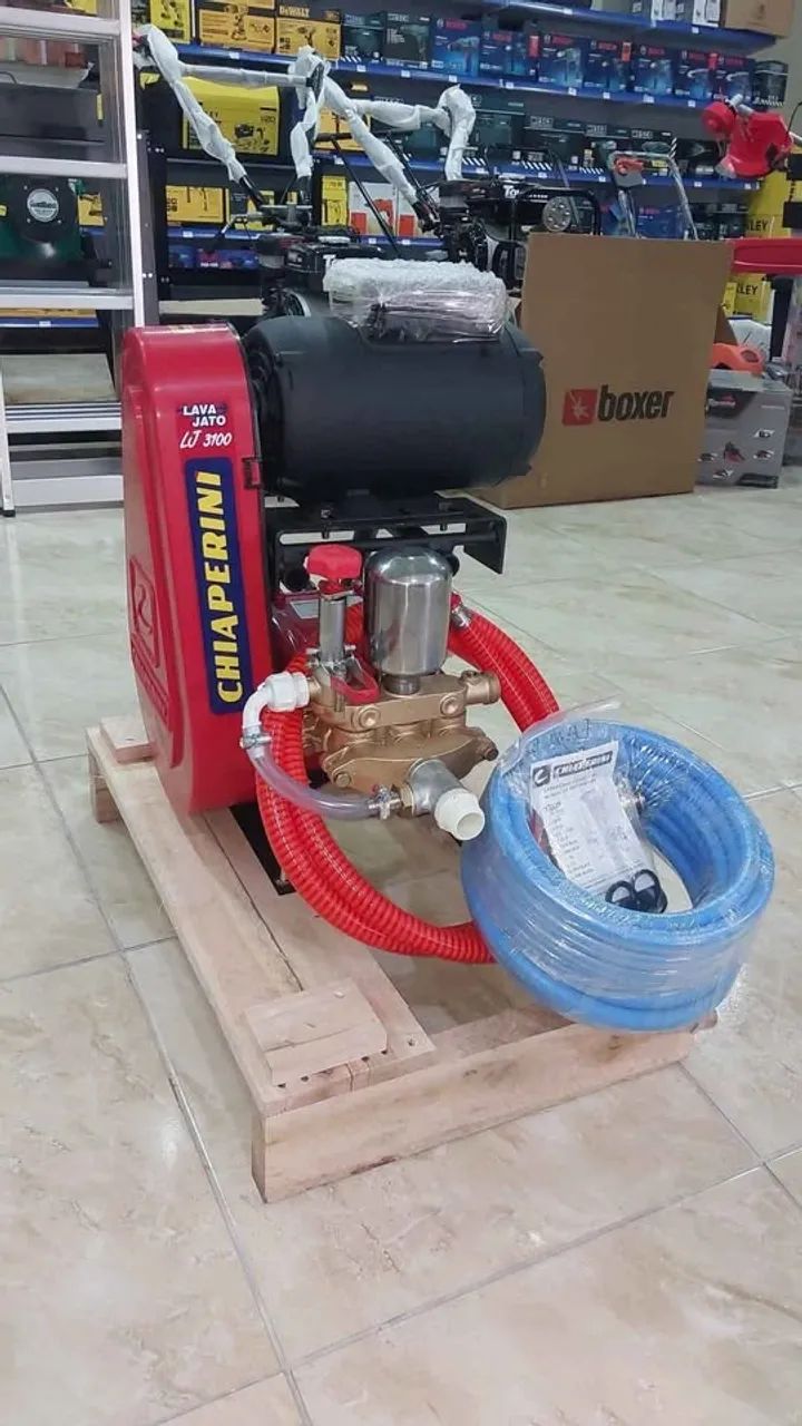 Lavadora para Lavajato Profissional de 3cv e 10m de mangueira Chiaperini(Nova)